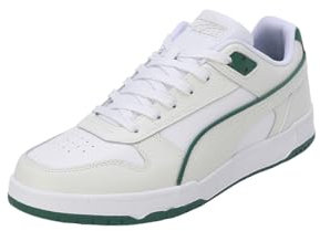PUMA Unisex RBD GAME LOW Low-Top Trainers, PUMA WHITE-VAPOR GRAY-VINE-PUMA GOLD, 42.5 EU