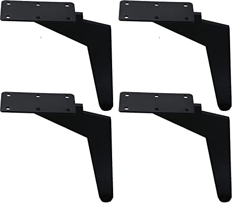 IBOWZ Furniture Leg Sofa Legs 4 Pcs Metal Furniture Legs,Modern Sofa Legs Desk Legs,Black Wrought Iron Table Legs,Bathroom,Kitchen,Living Room Furniture Support Feet Replacement Legs,With Screws,B