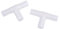 Lodokdre Lot de 2 raccords en T en plastique de 12 mm pour tuyau d'arrosage