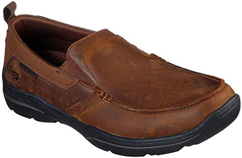 Skechers Men's Relaxed Fit: Harper - Forde Loafer, Dark Brown, 10.5 UK X-Wide