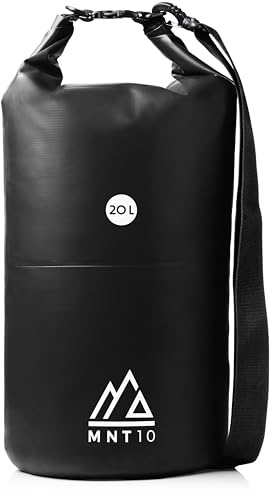 MNT10 Dry Bag Premium Packsack wasserdicht mit Tragegurt I Dry Bags Waterproof in 10l oder 20l I Wasserfeste Tasche für Reisen, Outdoor und Camping I Seesack robust und widerstandsfähig