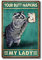 Lustige Badezimmer-Dekoration 'Your Butt Napkins My Lady' - Wandschild 20,3 x 30,5 cm - Waschbär-Dekor - Badezimmer-Wanddekoration