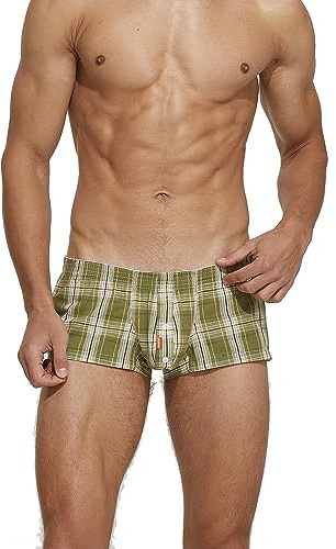 BEEMEN Herren Baumwolle Unterwäsche Low-Rise Boxershorts Trunk Unterhose mit Eingriff