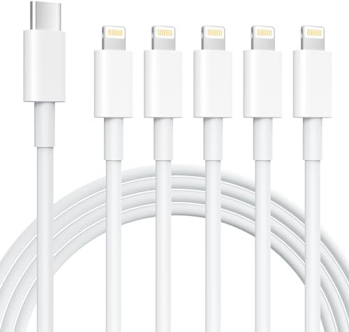 NKNZLY iPhone Charger 5 Pack 6FT USB C to Lightning Cable【Apple MFi Certified】iPhone Fast Charging iphone lightning cable charger cord for 14/13/12/12 Pro Max/11/Xs Max/XR/X,AirPods