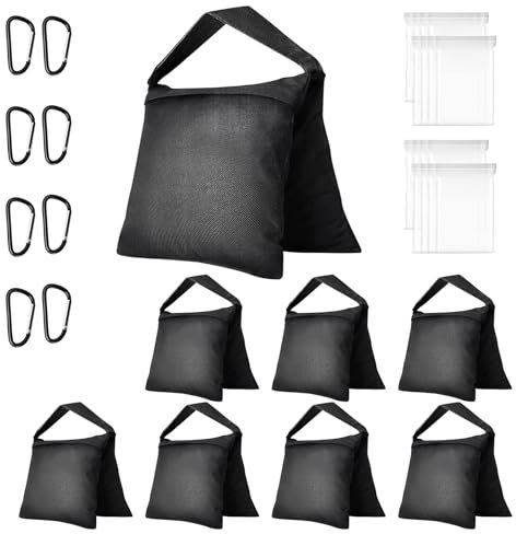 EMART 8 Stück Sandbags Sandsack für Fotografie, Strapazierfähiger Sandsäcke für Stative, Videostudios und Garten