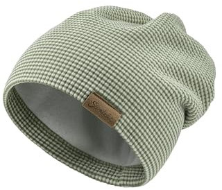 Sterntaler Beanie mit Rippenmuster - Baby und Kinder Mütze aus Mischgewebe - gefüttert mit Baumwollfleece - Übergangsmütze Jungen - mattgrün, 51