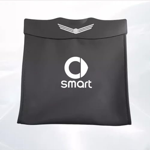 HEPBAK Auto Mülleimer für Mercedes Benz Smart 450 451 453 Fortwo Forfour, Automülleinmer Mit Deckel, Multifunktional Kleiner Automülleinmer,B