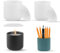 Lot de 2 moules en silicone avec couvercle pour pots de fleurs, vases, bougeoirs DIY