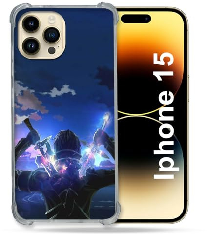 Cokitec Verstärkte Schutzhülle für iPhone 15 (6.1) Manga SAO Sword Art Online Epee