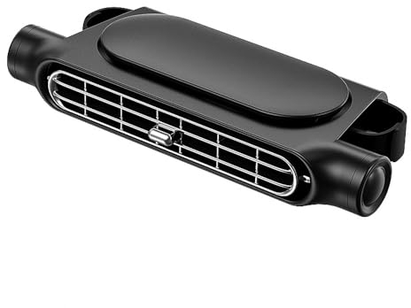 Shkalacar 5V 2A USB Autositz Lüfter, Betriebener Auto Kopfstützen Kühlventilator mit 3 Windgeschwindigkeiten, Tragbarer Fahrzeug Rücksitz Lüfter für Auto, LKW, SUV(Schwarz)