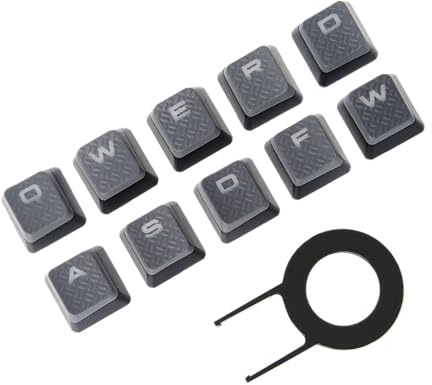 Aurgiarme 10 Tasten mit Hintergrundbeleuchtung, rutschfest, für K70, RGBK70, K95, K90, K65, K63, mechanische Gaming-Tastaturschalter, rutschfeste Tastenabdeckungen für Gaming-Tastaturen