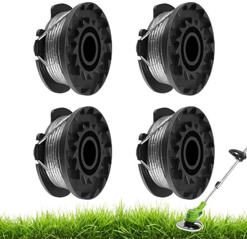 4 Pcs Strimmer Spool Line Compatible with Bosch ART 23 SL, Grass Trimmer Wire Replacement Spool and Line for EasyGrassCut 18, 23, 26, 18-230,18-260