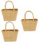 SOIMISS 3St Strohsack kleines Picknickkorb-Kostüm Strandtasche Tragetaschen für Damen Damenhandtasche cosmetic bag schmink tasche damen tragetasche Geflochtener Obstkorb Handtasche