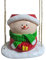 Générique Harz-Pflanztöpfe, Feiertags-Pflanzdekoration, Weihnachts-Schwing-Blumentopf, Winter, 5,55 x 4,13 x 4,33 cm, für Balkon, Arbeitsbereich, Garten, Wohnzimmer