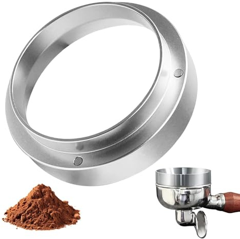 58mm Kaffeedosierer mit Magnet - Dosierring aus Aluminium für Siebträger, Präzise Kaffeepulver-Dosierung für Espresso, Inkl. Magnet-Trichter & Haltering – Ideal für Brühgruppe und Filterhalter
