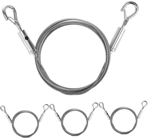 Angoily 4stücke Edelstahl-bilderdraht Zum Aufhängen Verstellbare Aufhängedraht Für Kunstwerke Spiegel Und Pflanzgefäße Mit Doppelhaken Wetterbeständig