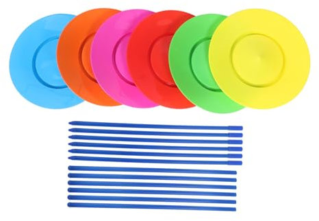 Toyvian 6pezzi Piatti Rotanti Bastoncini Per Ragazza Hobby e Spettacoli Circensi Set Di Abilità Giocoliere
