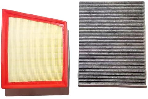 CGHUN Set filtro aria auto for Ford Ecosport Fiesta modello filtro aria + filtro aria abitacolo ricambi auto ricambi auto CN11-9601-AD 97133-2E250 Filtri aria abitacolo auto(Air filter 2 set)