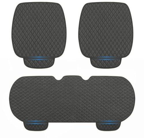 QSJKLC Autositzkissen für VW Polo 6R 6N 6N2 6C 9N 9N3 Rline, Sitzauflagen Vordersitze, Anti Rutsch Autositz Auflage, Weich und Atmungsaktiv Autositzschoner,D/Grey