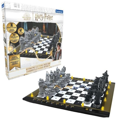 Lexibook, Harry Potter, Elektronisches Schachspiel, CG3000HPLXB | Tastatur, Licht- und Soundeffekte, 32 Figuren, 64 Schwierigkeitsstufen, Familienspiel