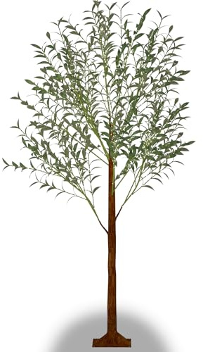 Suusolny 150cm LED Lichterbaum 240 LEDs Innen und Außen Weihnachtsdeko Künstlicher Olivenbaum Leuchtbaum Lichterbaum Lichterzweige Baum Dekobaum Lichterdeko für Büro Wohnzimmer - Kaltweiß Licht