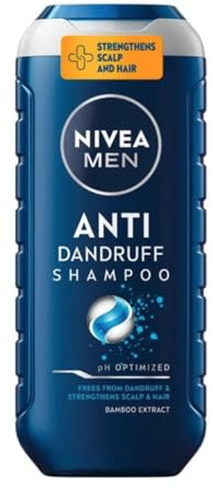 NIVEA MEN Anti-dandruff Power Shampoo Enriched With Bamboo Extract, Strengthens Hair and Fights Dandruff With Its Active System Formula, Providing Daily Nourishing Care 250ml (pack of 6)