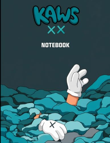 Graffiti Sinking Helpless Kaws Pop Art Style Inspired College Ruled Notebook: Street Art Style Notebook For Teens ( 8.5 x 11 inches) Blank Lined Notebook Journal- 120 Pages
