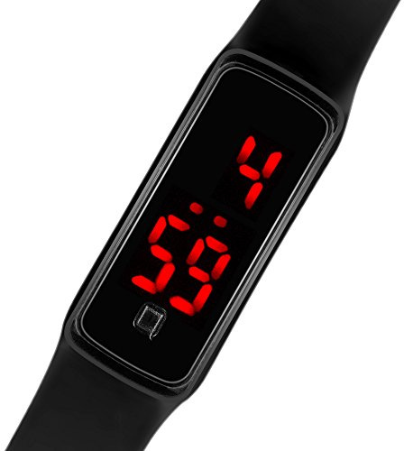 Taffstyle Unisex Armbanduhr Digitale Sportuhr Silikonuhr mit LED Damen Herren Digital Sport Silikon Uhr