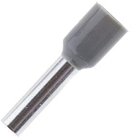 SeKi Aderendhülsen grau 4,00mm² isolierte Kabel Endhülsen, Industriequalität, 50 Stk, 4,0mm²