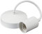 Knightsbridge 6 Inch E27 Contemporary Pendant Set in Matt White