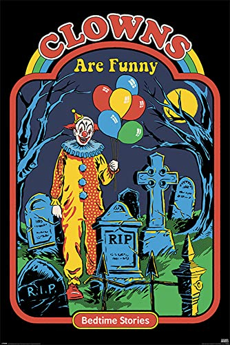 Steven Rhodes - Clowns Are Funny - Poster Plakat Druck - Größe 61x91,5 cm