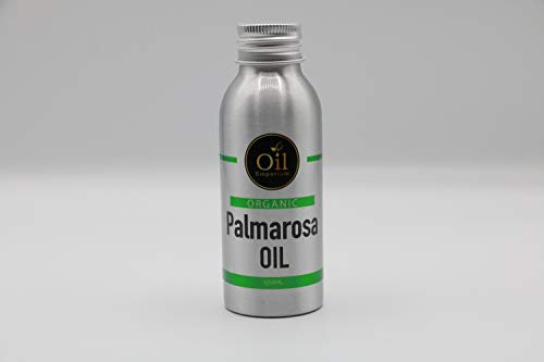 Organic Palmarosa Essential Oil -100ml | Skin Rejuvenation, Stress Relief, and Tranquil Relaxation | Natural Scent, Mood Enhancer, Holistic Wellness