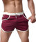 Rexcyril Herren Laufshorts für Workout, Bodybuilding, Fitnessstudio, Sport, Freizeit, Kurze Hose, Kastanienbraun, Mittel