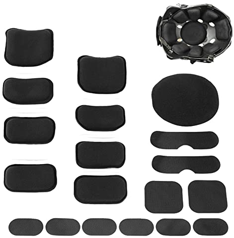 19 Teile/Satz Universal Helmpolster,Helm Polsterung,Helm Polster,Motorrad Helm Ersatz Zubehör,Helm Polsterset,Fahrradhelme Helmpolster,Reduziert die Helmbewegung und bietet Schmerzlosen Schutz
