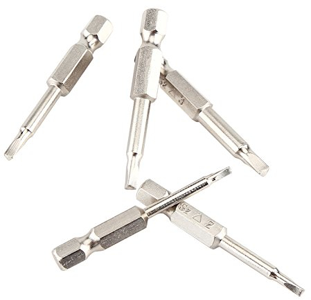 Auto-Abdruck, 5 Stück, Set mit dreieckigen Schraubendrehern, Sechskantschaft, 1/4 Zoll (1,8 cm), 2,0 / 2,3 / 2,7 / 3,0, 50 mm, Füllung, dreieckiger Schraubendreher, Schraubendreher + Schlüssel
