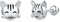 Mädchen Ohrringe 925 Sterling Silber Post Hypoallergene Schraubverschluss mit Sicherheit ohrstecker versch Ohrringe für Kinder Mädchen Damen Schmuck (Katze)