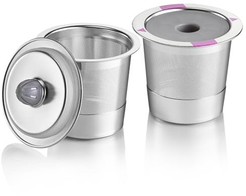 GoodCups 2 Stainless Steel Reusable K Cups for Keurig Coffee Makers - Refillable Kcups Coffee Filters for Keurig Brewers Family
