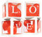 Party Factory Ballonbox LOVE, 4er Set, je 30x30cm, inkl. 16 rote Ballons á 20 cm, JGS, Hochzeit, Jahrestag, Valentinstag