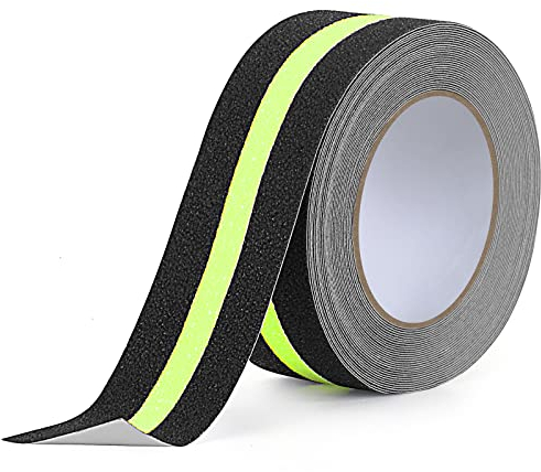 Antirutsch Klebeband Glow, OQingluian 5cm*10m, Antirutsch Treppe, Antirutsch Klebeband Leuchtet im Dunkeln, Antirutschband Selbstklebend, Verhinderung von Ausrutschern und Stürzen, Fluoreszierendes