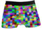 GISPOG Cartoon Puzzle Chromatische Herren Boxershorts Mann Support Unterwäsche Stretch Low Rise Boxer Brief Trunks, einfarbig, S