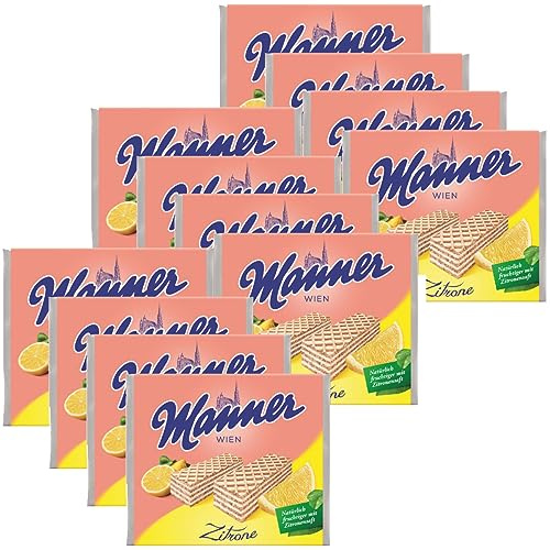 Manner, cialde al limone croccanti in cinque strati, 75 g, confezione da 12