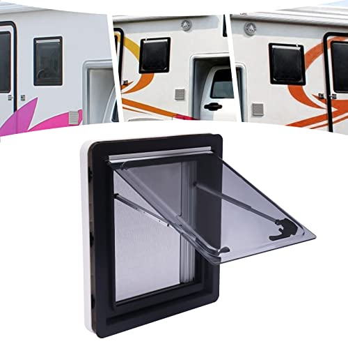 450x500mm Wohnmobil Ausstellfenster mit Fliegengitter,RV Top Klappfenster, Externes Push-Fenster,Camper Seitenfenster