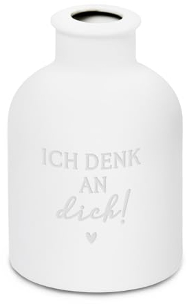 Grafik Werkstatt | Vase Ich Denk an Dich, Weiß, klein