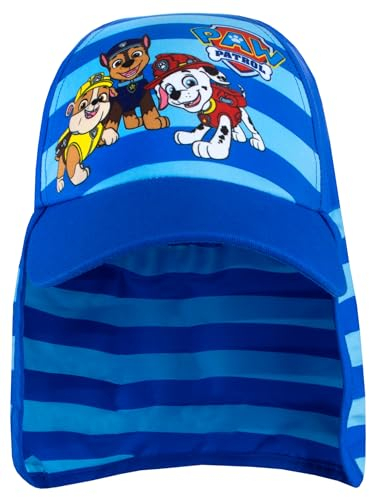PAW PATROL Sonnenhut | Sonnenschutz Kinder | Strand Sonnen hut Jungs | Schirmmütze Kinder | Blau