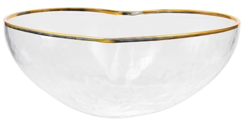 Cabilock Herzförmige Glasschale Liebesform Salatschüssel Keine Obstschale für Partys