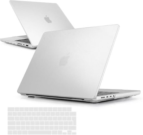 iNeseon Funda Compatible con 2025-2021 MacBook Pro 14 Pulgadas M5 M4 M3 M2 M1 Pro/MAX A3434 A3112 A3185 A3401 A2918 A2992 A2779 A2442, Delgado Carcasa Case Dura & Cubierta Teclado, Mate Transparente