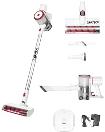 GAVATECH Aspiradora sin Cable 30 Kpa. Aspiradora de Mano 6 en 1 con Pantalla led y de Potente succión. Aspirador Escoba sin Cable con autonomia de 45 min y bateria Extraible. Aspirador Vertical