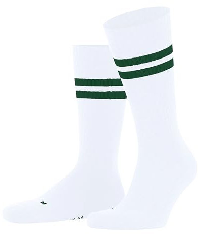 FALKE Unisex Dynamic U SO Baumwolle Gemustert 1 Paar Socken, Weiß (White-Green 2700), 39-41