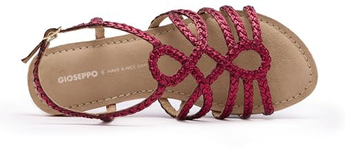 GIOSEPPO Femme Yakima Sandale Plate, Bordeaux, 36 EU