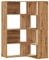vidaXL Eck Bücherregal, Eckregal 4 Etagen, Bücherschrank Regal für Wohnzimmer Büro, Büroregal Aktenregal Standregal, Artisan-Eiche Holzwerkstoff
